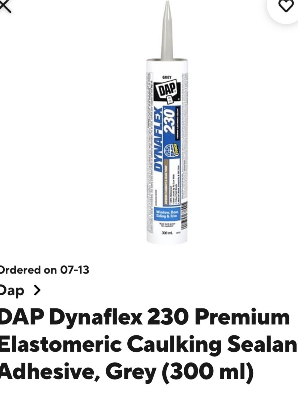 NWT one tube of caulking-just purchased don’t need never opened